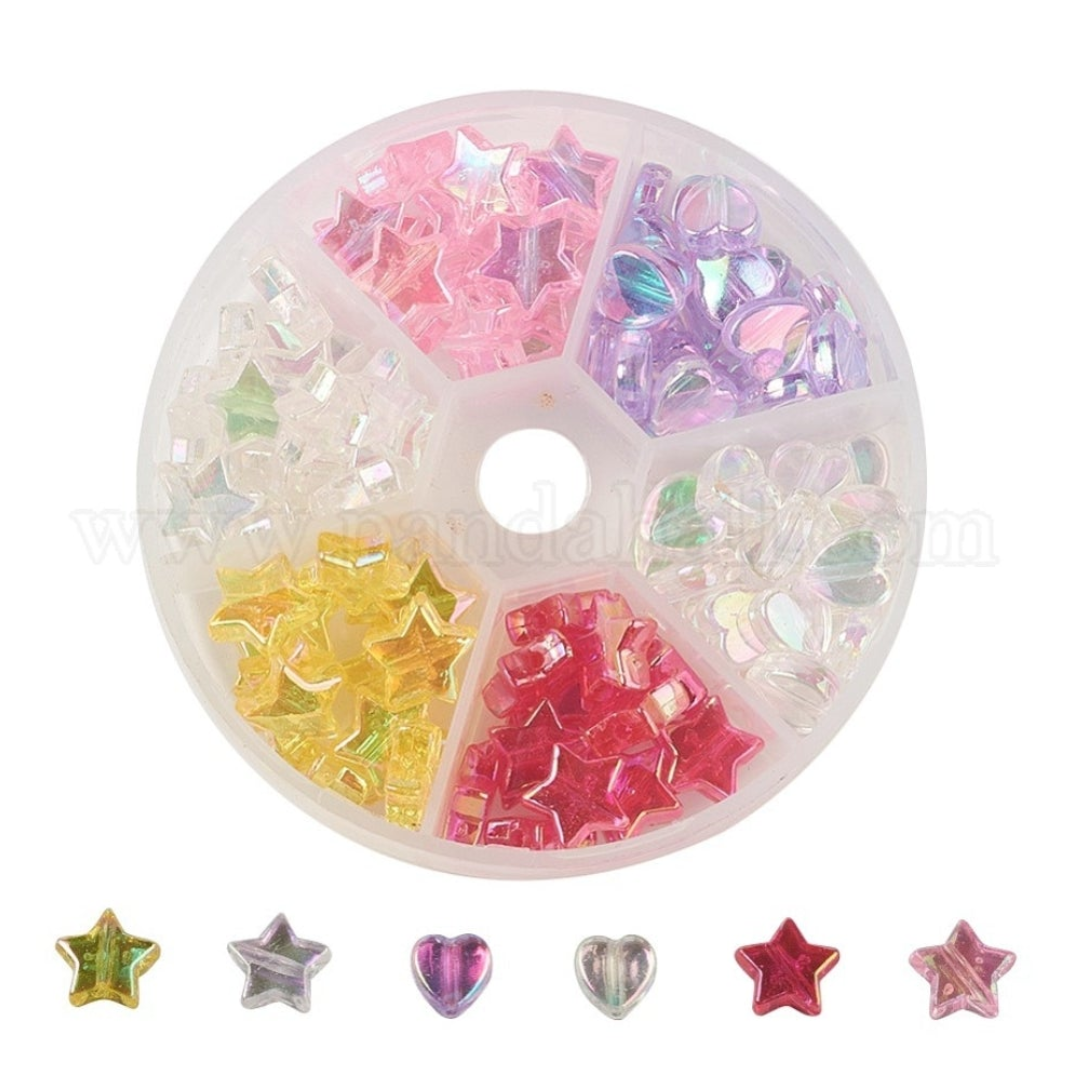 Star & Heart Acrylic Bead Set