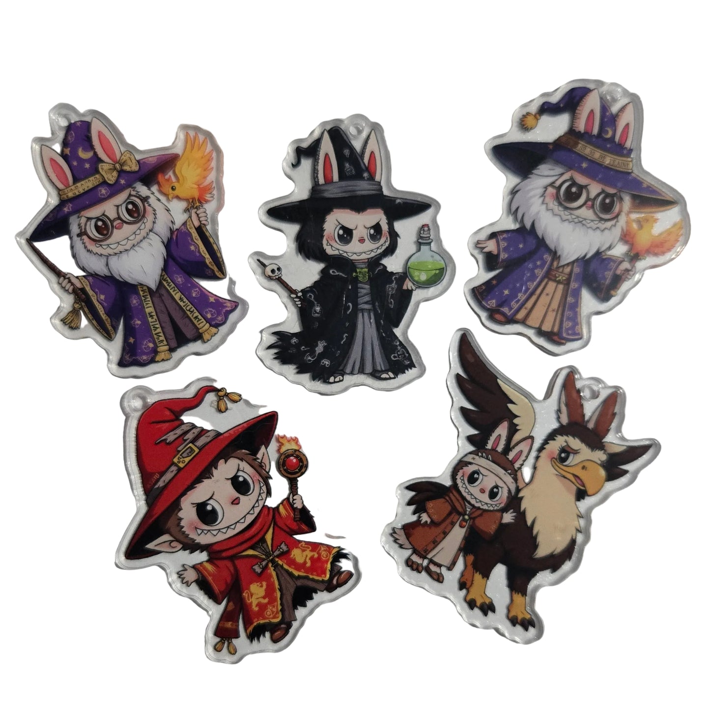 Labubu Hogwarts Acrylic Pendants