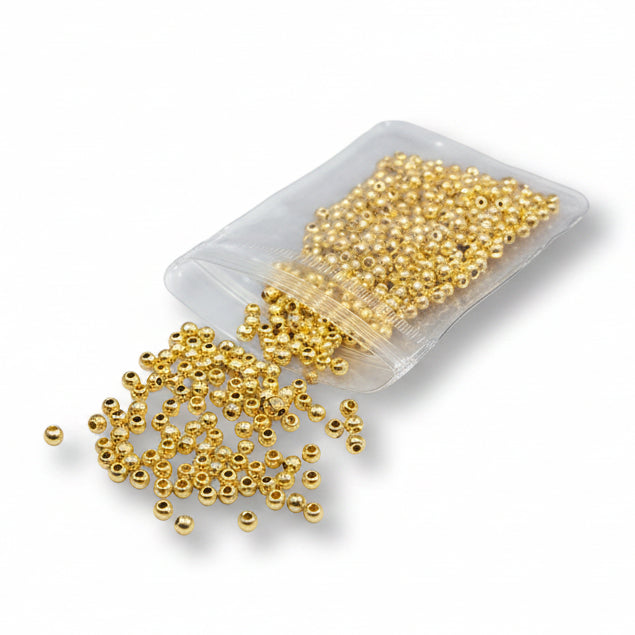 3mm Gold Spacer Beads