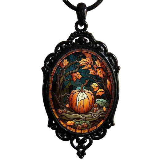 Gothic Glass Halloween Pendant (4 Styles)