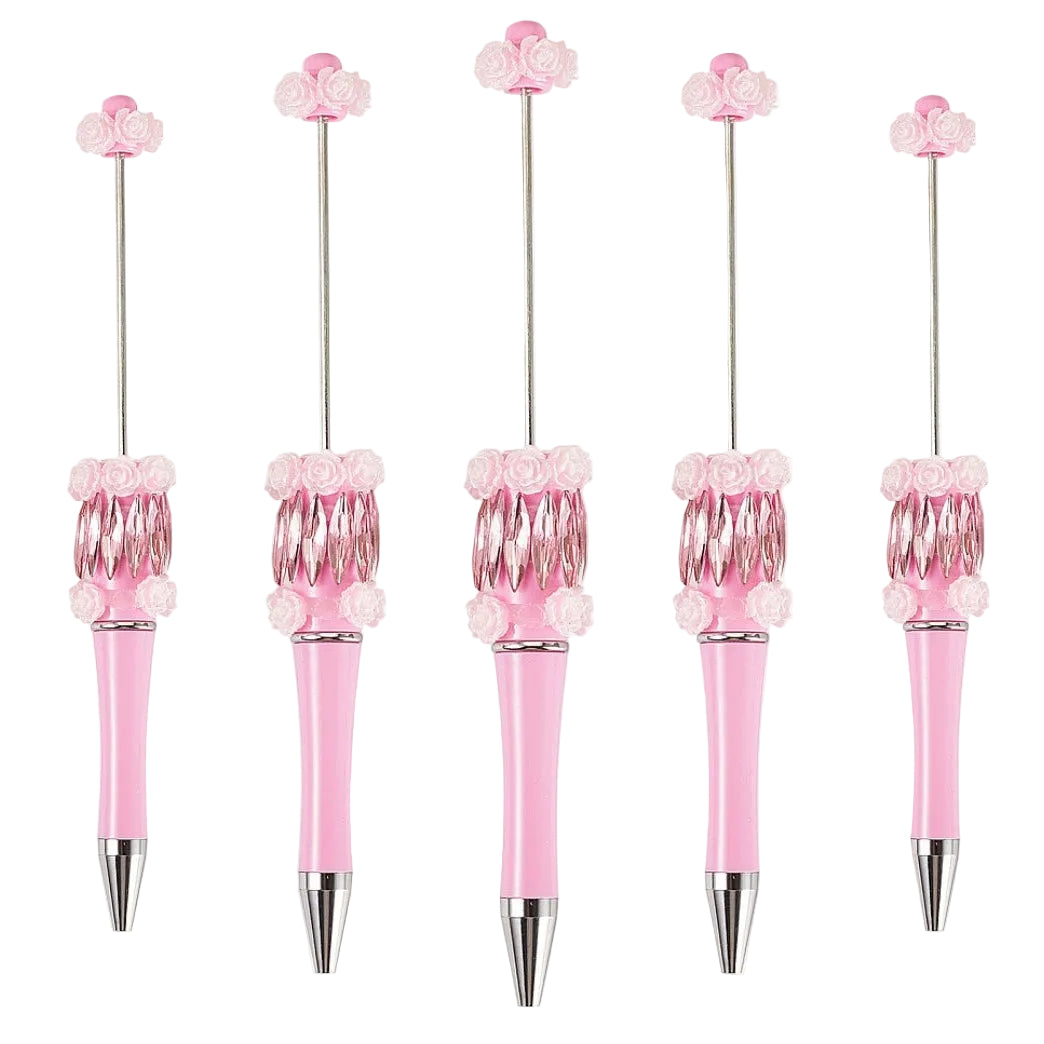 Jewelled Flower Beadable Pens