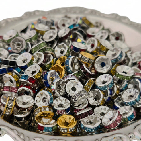 Rhinestone Spacers 7.5mm