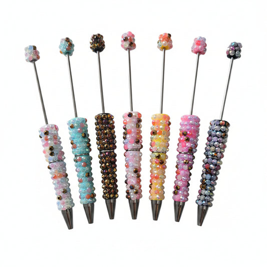 Rhinestone Mottled Beadable Pens