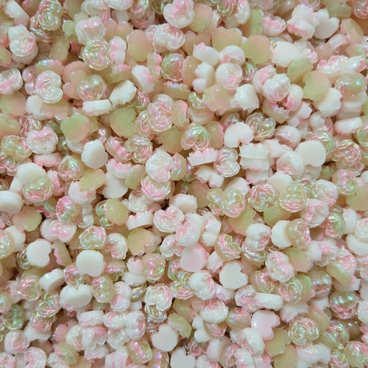 Resin Flower Hearts (Glow in the Dark)