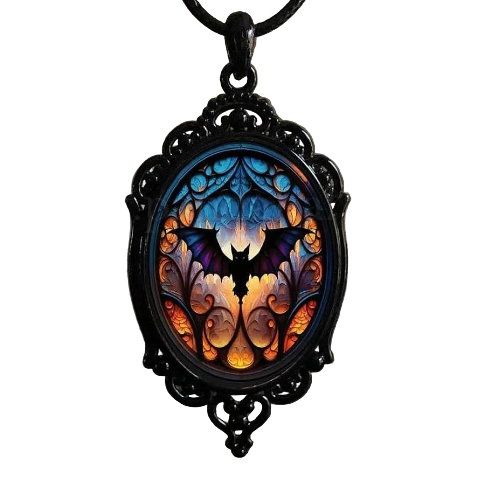 Gothic Glass Halloween Pendant (4 Styles)