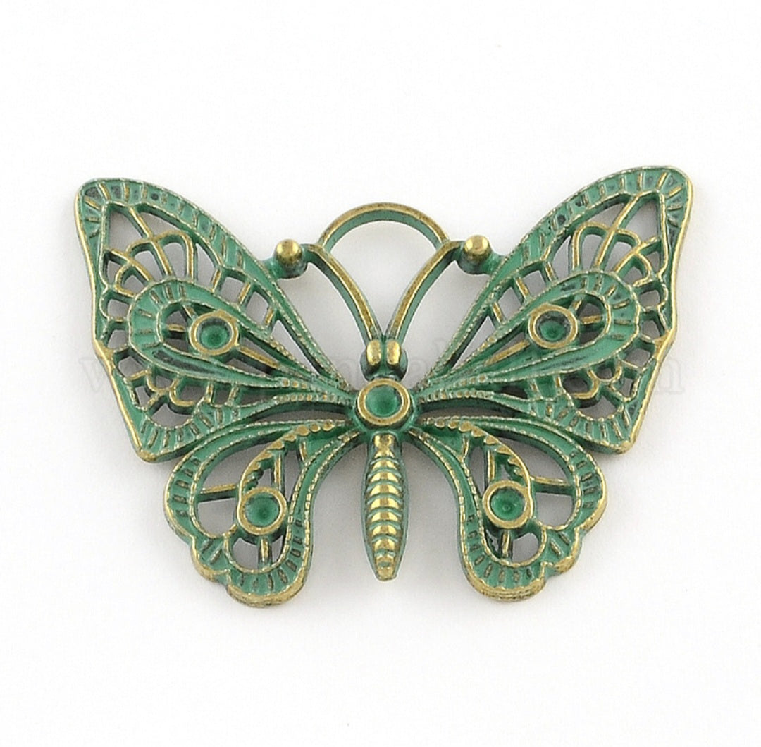 Large Metal Butterfly Pendant