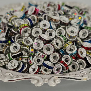 Rhinestone Spacers 6mm
