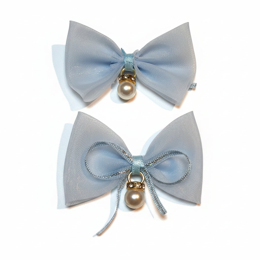 Fabric Bow with Pearl
