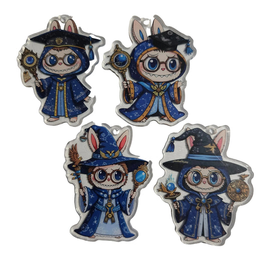 Labubu Hogwarts Acrylic Pendants
